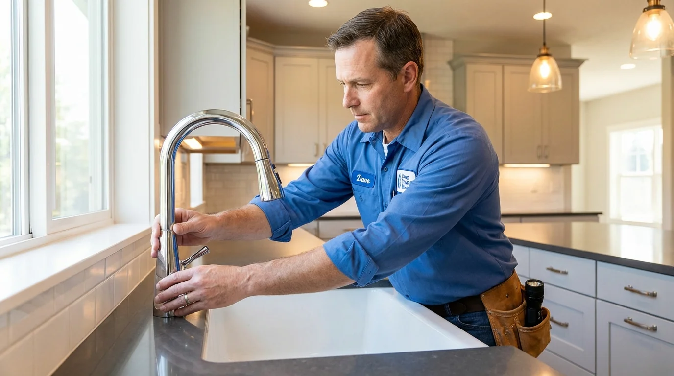 Kitchen faucet installation by Johns Plumbing LLC in Highland Mills